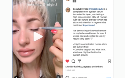 Influencer Marketing for Beautex, “fillage”